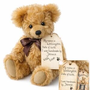 Charlie Bears Wellington Teddy Bear Handmade Jennie England 10”Jointed Plush